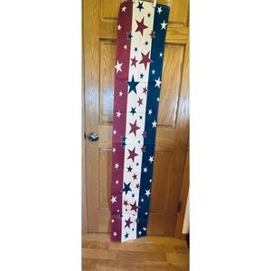 Unbranded Table Runner Red Ivory Blue Excellent Stars and Stripes USA